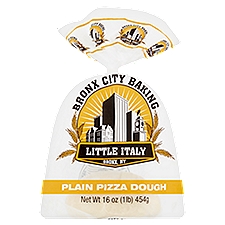 Bronx City Baking Pizza Dough Plain, 16 Ounce