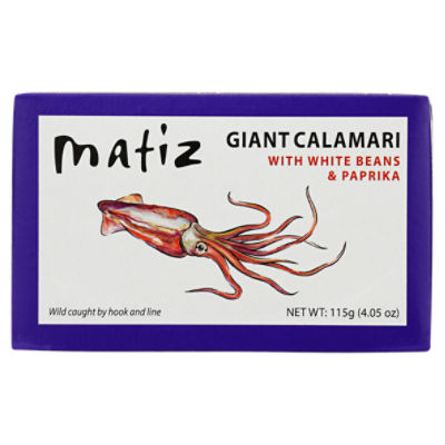 Matiz Giant Calamari with White Beans & Paprika, 4.05 oz