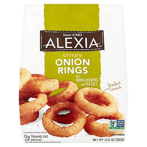 Alexia Crispy Onion Rings with Panko Breading and Sea Salt, 13.5 oz
Crispy, light Panko breading perfectly finished these sweet Spanish onions