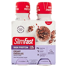 SlimFast Advanced Nutrition Creamy Chocolate Meal Replacement Shake, 4 count, 11 fl oz