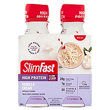 SlimFast Advanced Nutrition Vanilla Cream Meal Replacement Shake, 11 fl oz, 4 count