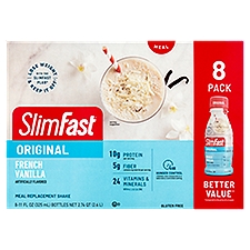 SlimFast Original French Vanilla Meal Replacement Shake, 11 fl oz, 8 count