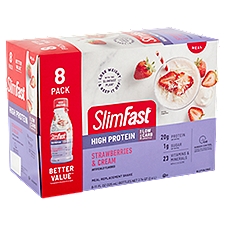 Slim-Fast Advanced Nutrition Strawberries and Cream Shake, 87.92 fl oz, 87.92 Fluid ounce