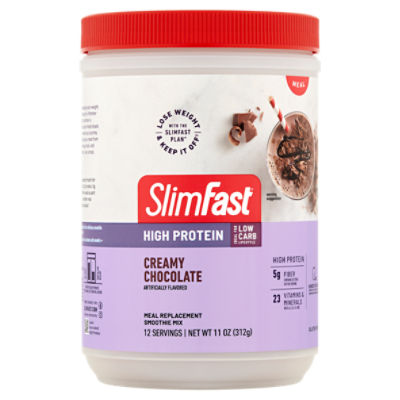 SlimFast Creamy Chocolate Meal Replacement Smoothie Mix, 11 oz