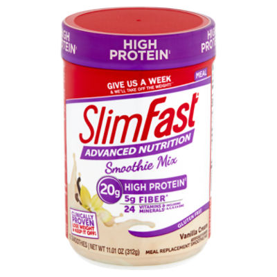 SlimFast Advanced Nutrition Vanilla Cream Meal Replacement Smoothie Mix