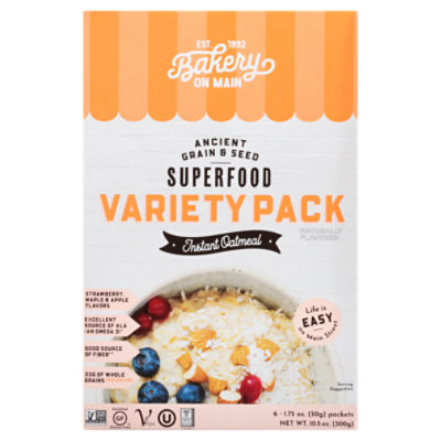 Bakery On Main Variety Pack Oatmeal - 6 Pack, 10.5 Ounce