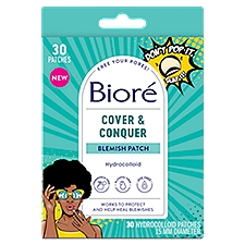 Bioré Day or Night Blemish Hydrocolloid Patches, 15mm Diameter, 30 count