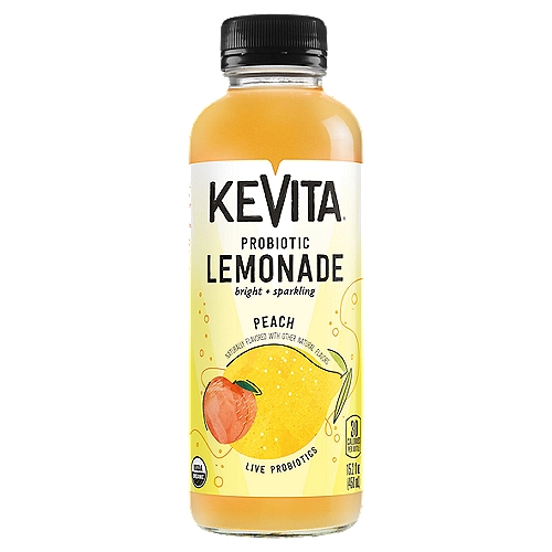 Kevita Live Probiotics Lemonade Peach 15.2 Fl Oz
