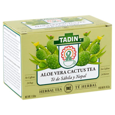 Tadin Aloe Vera Cactus Herbal Tea Bags, 24 count, 1.52 oz