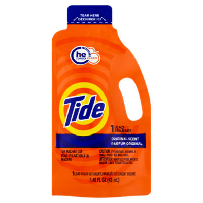 Tide Original Scent Liquid Detergent, 1 load, 1.46 fl oz