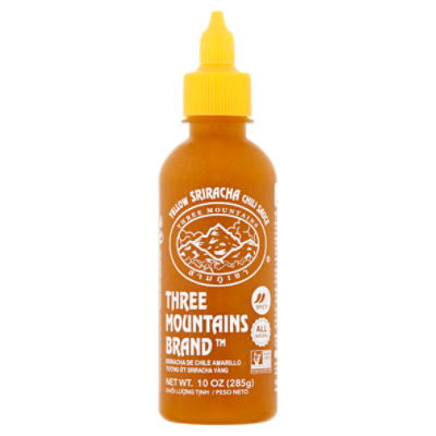 Three Mountains Yellow Sriracha Chili Sauce, 10 oz