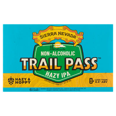Sierra Nevada Trail Pass Non-Alcoholic Hazy IPA, 12 fl oz, 6 count