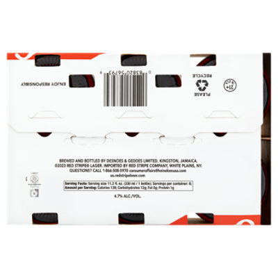 Red Stripe Jamaican Lager Beer, 6 count, 11.2 fl oz