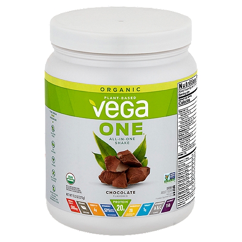 Vega One Organic Plant-Based All-in-One Shake Chocolate Flavored Drink Mix, 13.2 oz