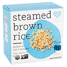 Grain Trust Steamed, Brown Rice, 30 Ounce