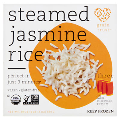 Grain Trust Steamed Jasmine Rice, 10 oz, 3 count