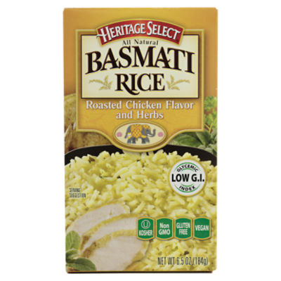 Heritage Select Roasted Chicken Flavor and Herbs Basmati Rice, 6.5 oz