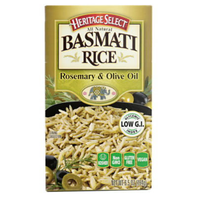 Heritage Select All Natural Rosemary & Olive Oil Basmati Rice, 6.5 oz