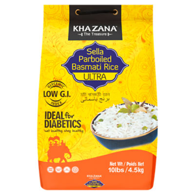 Khazana Ultra Sella Parboiled Basmati Rice, 10 lbs