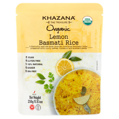 Khazana Organic Lemon Basmati Rice, 8.81 oz