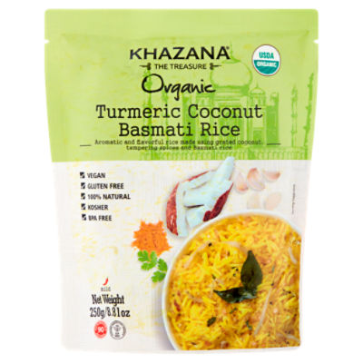 Khazana Organic Turmeric Coconut Basmati Rice, 8.81 oz