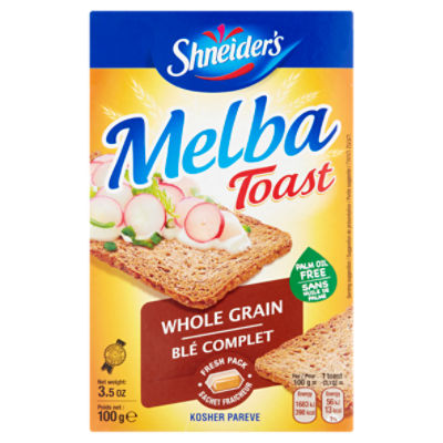 Shneider's Whole Grain Melba Toast, 3.5 oz