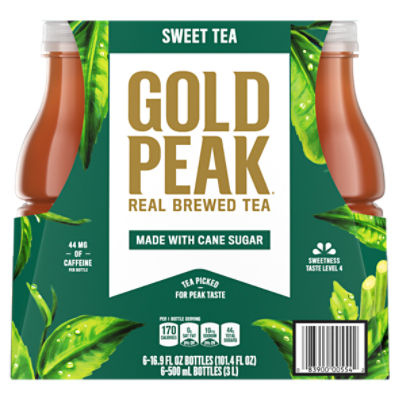 Gold Peak Sweetened Black Tea Bottles, 16.9 fl oz, 6 Pack The Fresh