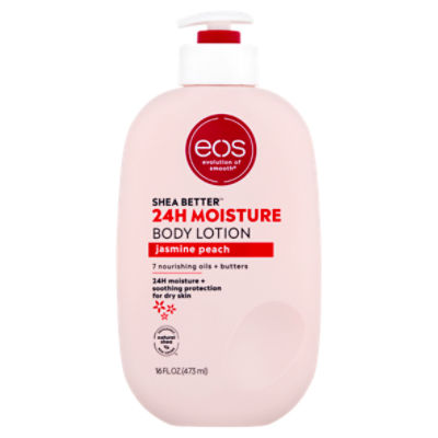 eos Shea Better Jasmine Peach 24h Moisture Body Lotion, 16 fl oz