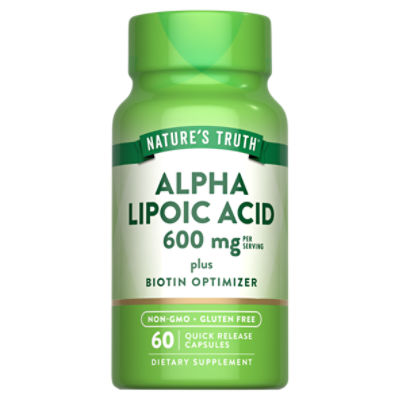 Nature's Truth Alpha Lipoic Acid 600 mg plus Biotin Optimizer