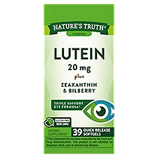 Nature's Truth Lutein 20 mg plus Zeaxanthin & Bilberry