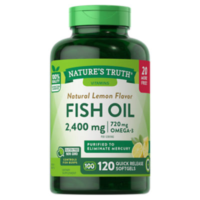 Nature's Truth Natural Lemon Flavor Fish Oil 2,400 mg