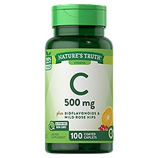 Nature's Truth Vitamin C 500 mg with Bioflavonoids & Wild Rose Hips, 100 Each