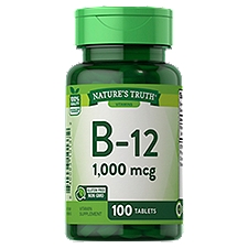 Nature's Truth Vitamins B-12 Tablets, 1000 mcg, 100 count