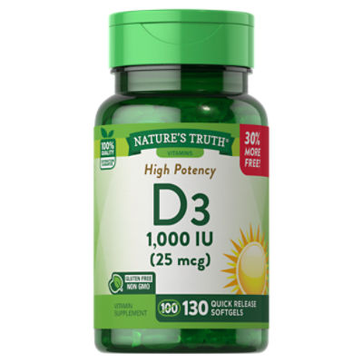 Nature's Truth Vitamin D3 1,000 IU (25 mcg)