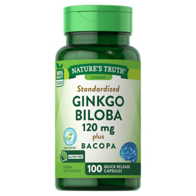 Nature's Truth Standardized Ginkgo Biloba 120 mg plus Bacopa