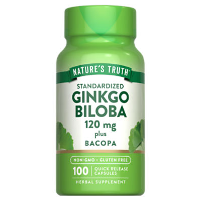 Nature's Truth Standardized Ginkgo Biloba Herbal Supplement, 100 count