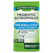 Nature's Truth Vitamins Probiotic Acidophilus Quick Release Capsules, 3 mg, 100 count