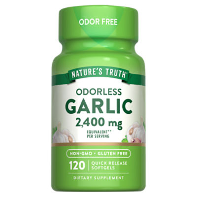 Nature's Truth Vitamins High Strength Odorless Garlic 1200 mg, Quick