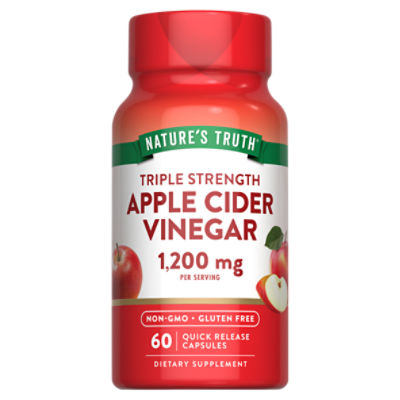 Nature's Truth Triple Strength Apple Cider Vinegar Dietary Supplement, 60 count