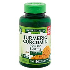Nature's Truth Vitamins Turmeric Curcumin Complex 500 mg, Herbal Supplement, 120 Each