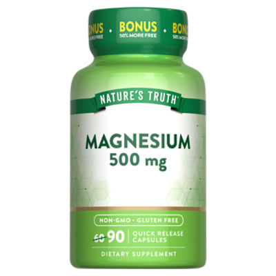 Nature's Truth Magnesium Dietary Supplement, 500 mg, 90 count
