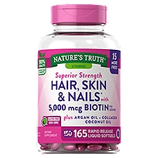 Nature's Truth Superior Strength Hair, Skin & Nails* with 5,000 mcg Biotin