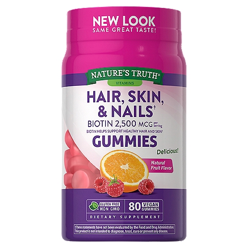 Nature's Truth Gorgeous Hair, Skin, Nails* Gummies with 2,500 mcg Biotin