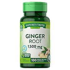 Nature's Truth Vitamins Ginger Root Quick Release Capsules, 550 mg, 100 count