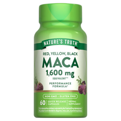 Nature's Truth Red, Yellow, Black Maca Herbal Supplement, 60 count