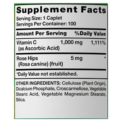 Nature's Truth Vitamins C Plus Wild Rose Hips Dietary Supplement