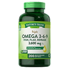 Nature's Truth Triple Omega 3-6-9 Fish, Flax, Borage 3,600 mg