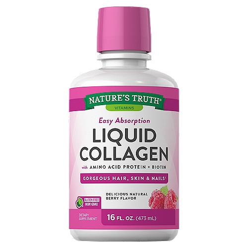 Nature's Truth Vitamins Berry Flavor Liquid Collagen Dietary Supplement, 16  fl oz