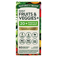 Nature's Truth Daily Fruits & Veggies+ Dietary Supplement, 60 count