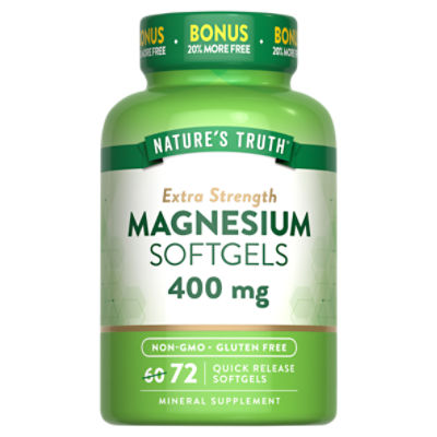 Nature's Truth Extra Strength Magnesium Mineral Supplement, 400mg, 72 count